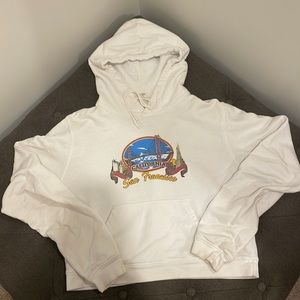 Women’s small cropped San Francisco, John Galt hoodie